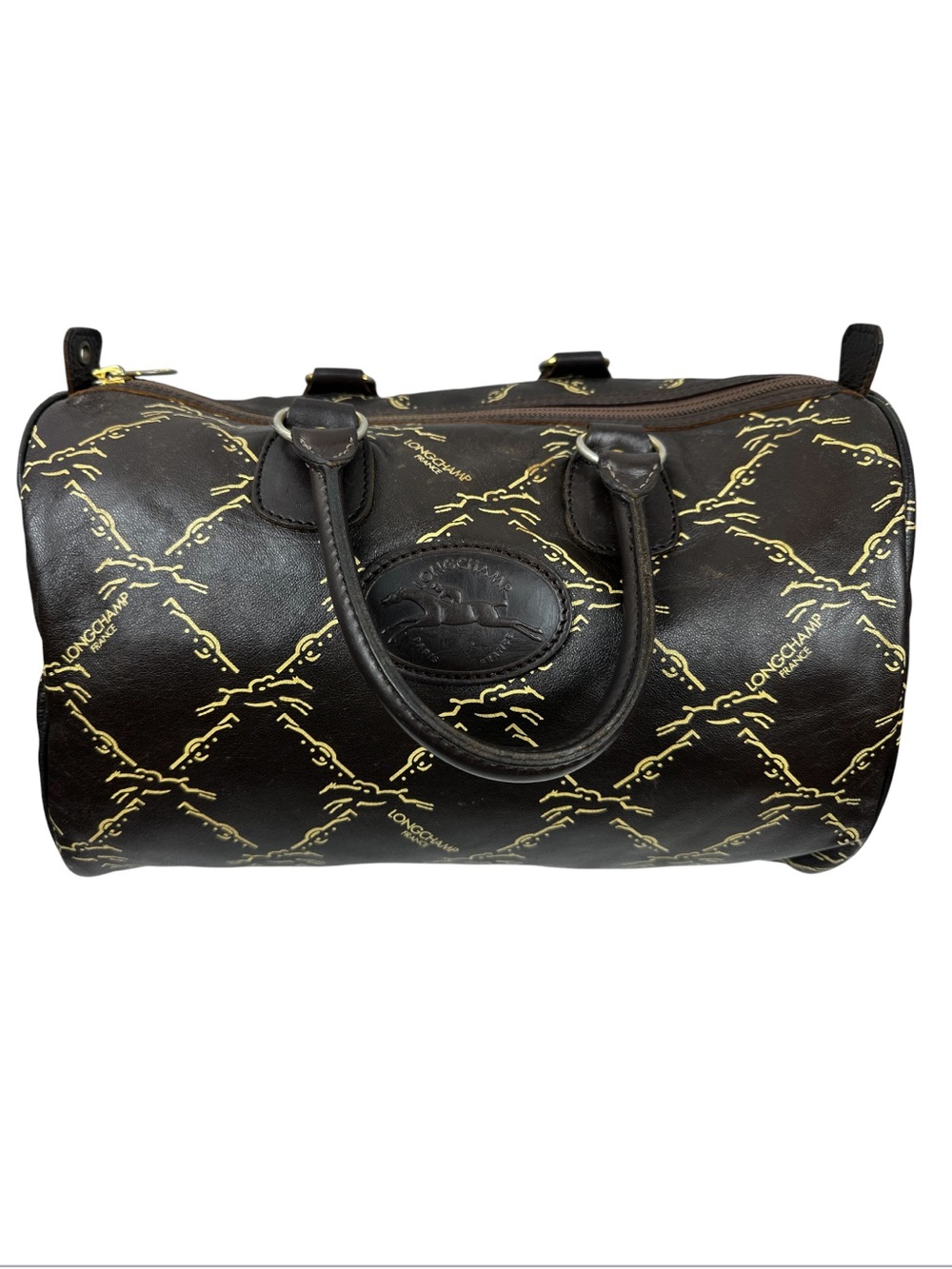 Longchamp Dark Brown Boston Bag